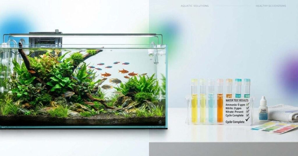 How to know when an aquarium is cycled with zero ammonia and nitrite